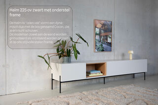 Tv-meubel, RAAT, Halm 225 OV, zwart, met frame en 1 cocon